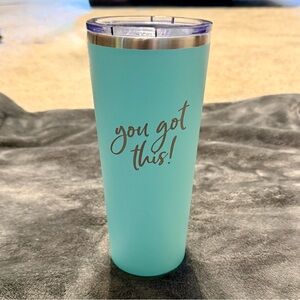 SassyCups You Got This Tumbler 22oz Mint Stainless Steel Tumbler W/Straw Lid